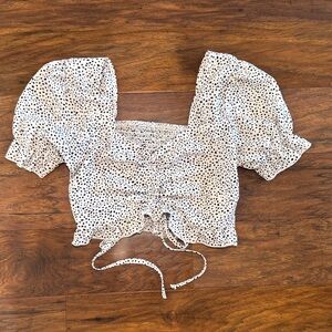 Elegant Black and White Polka Dot Blouse